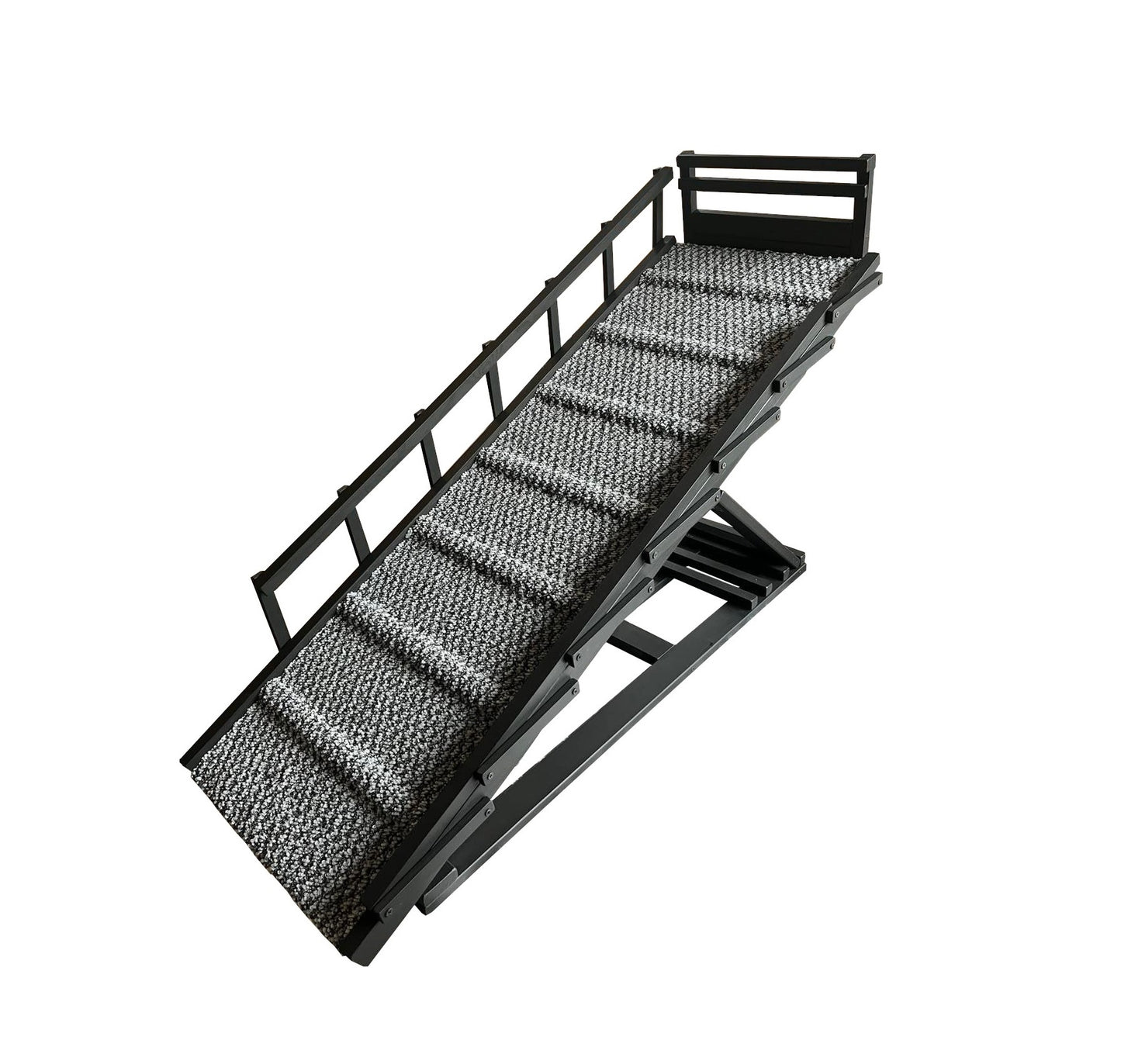 Foldable puppy ramp with full rails – easy to clean and carry, loved by thousands on Etsy