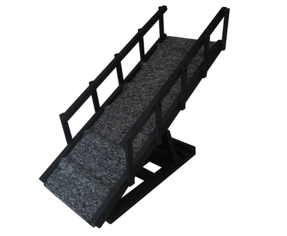 Wooden dog ramp with side rails – safe bedside ramp for small dogs, handmade from eco-friendly wood